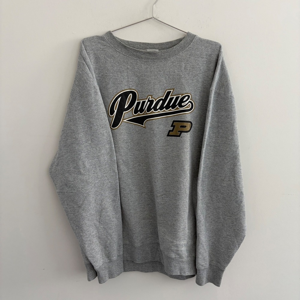 Pro Edge Purdue University Boilermakers Sweatshirt Mens XL Gray Crewneck